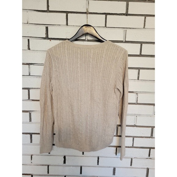 Croft & Barrow Womens Cream Knit Sweater Medium - Picture 4 of 4